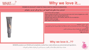 Primer & Highlight Undetectable Matte Finish Foundation - F005