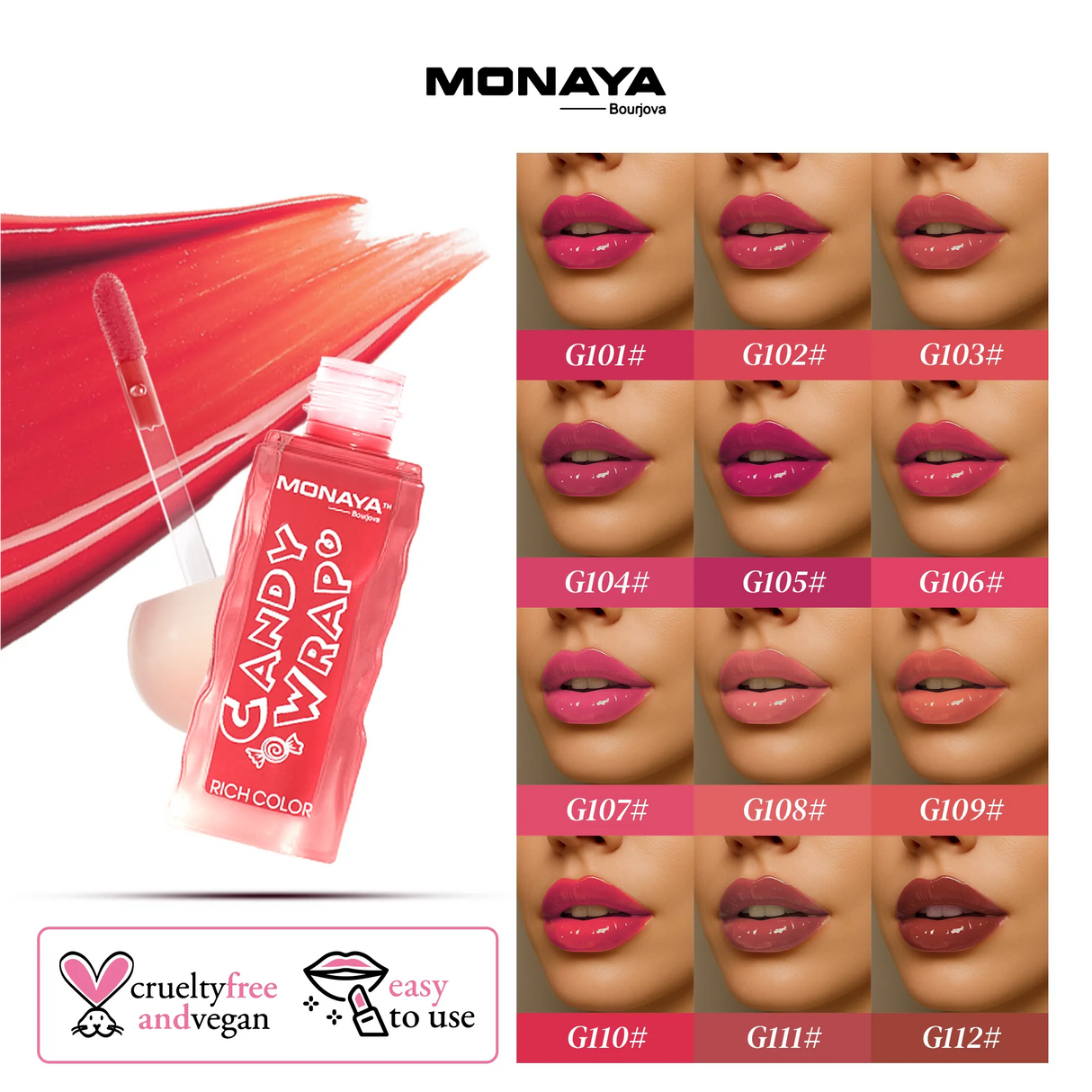 Candy Wrap Lip Gloss, , High Shine, Moisturizing - 12 Shades 4.5ml - G013