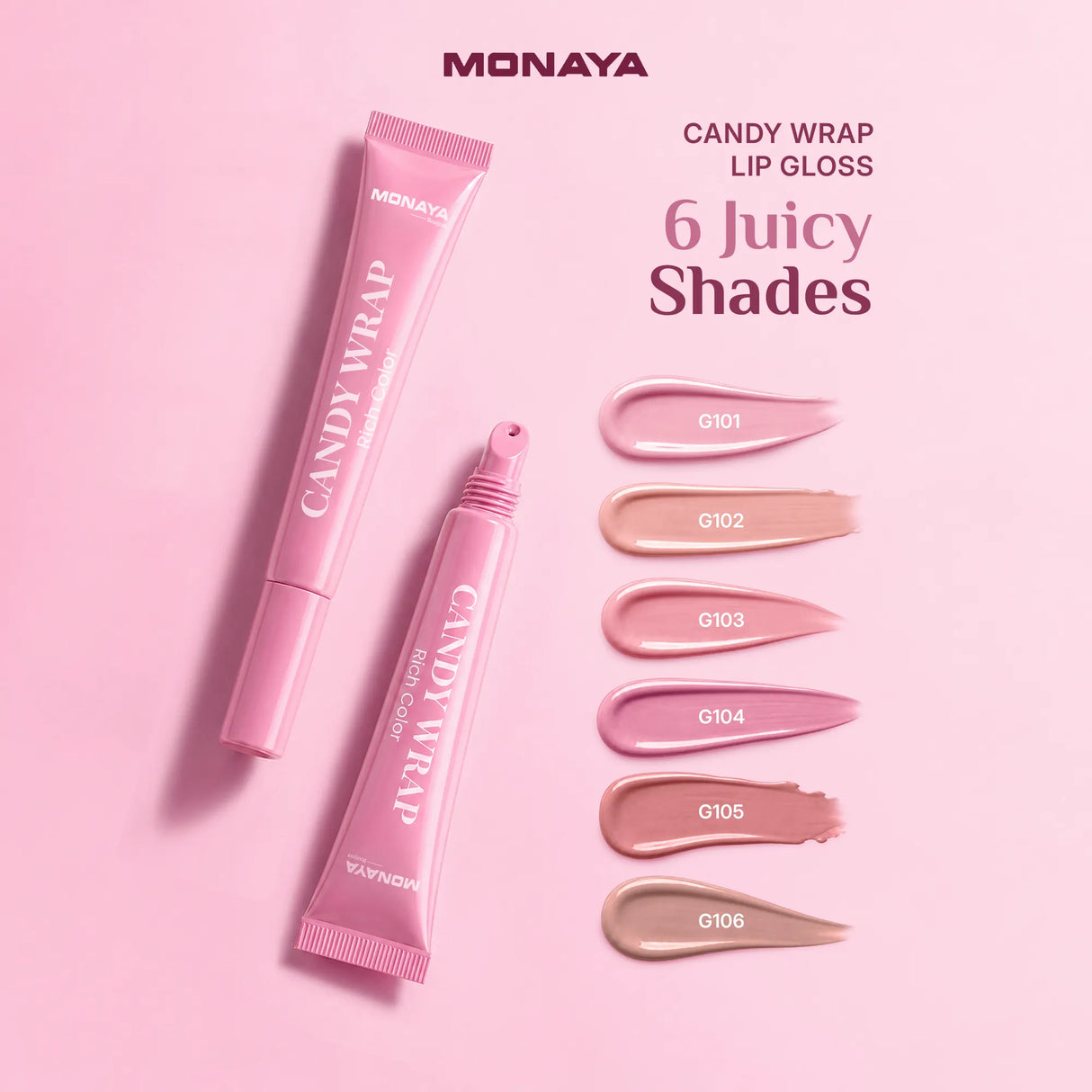 Candy Wrap Lip Gloss – Rich Glossy Finish for Fuller, Hydrating & Comfortable Feel - G015