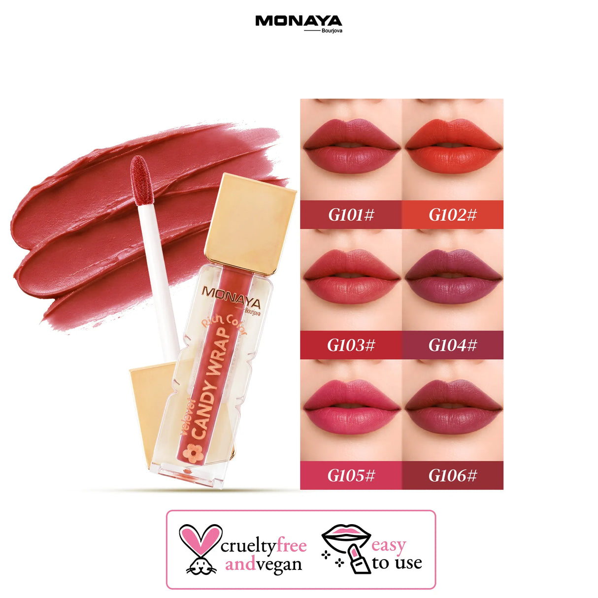Candy Wrap Liquid Lip Color – Long-Lasting, Comfortable Non-Sticky Finish - G026