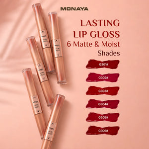 Lasting Lip Gloss – 6 Shades High-Shine Non-Sticky Lipgloss | Long-Lasting Hydrating Formula for Smooth Glossy Lips - G030