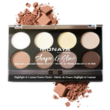 Shape & Glow Face Palette, Bronzer & Sculpting Powder - All-in-One - 8 Shades - HC001