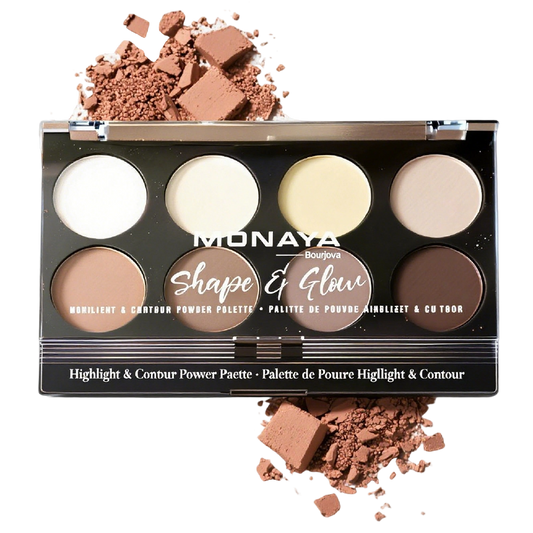 Monaya Shape & Glow Face Palette, 8 Shades, OSL-HC001