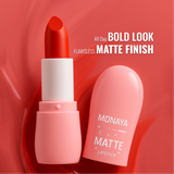 Matte Lipstick, Velvet Finish, Moisturizing Matte Finish - 6 Shades - L006