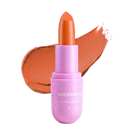 Monaya Bourjova Creamy Lipstick, Mega Last High-Shine, 12 Shades, OSL-L009