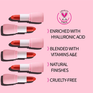 Matte Lipstick, Bold, Long-Lasting, Highly Pigmented - 12 Shades - L013