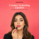 Monaya Lipstick – Creamy Hydrating Lip Color, Smooth Satin Finish, High-Pigment Formula, Long-Lasting Comfortable Wear, Vegan & Cruelty-Free - L026