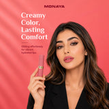 Monaya Lipstick – Creamy Hydrating Lip Color, Smooth Satin Finish, High-Pigment Formula, Long-Lasting Comfortable Wear, Vegan & Cruelty-Free - L026
