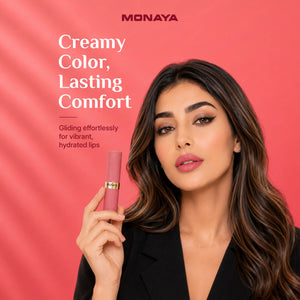 Monaya Lipstick – Creamy Hydrating Lip Color, Smooth Satin Finish, High-Pigment Formula, Long-Lasting Comfortable Wear, Vegan & Cruelty-Free - L026