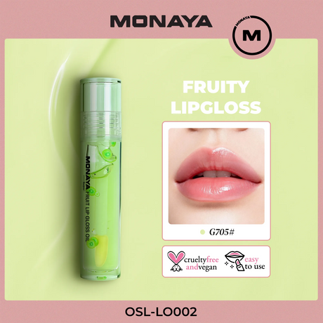 Kiwi Fruit Lip Gloss - Natural Glossy Finish, Nourishing Lip Oil – LO002