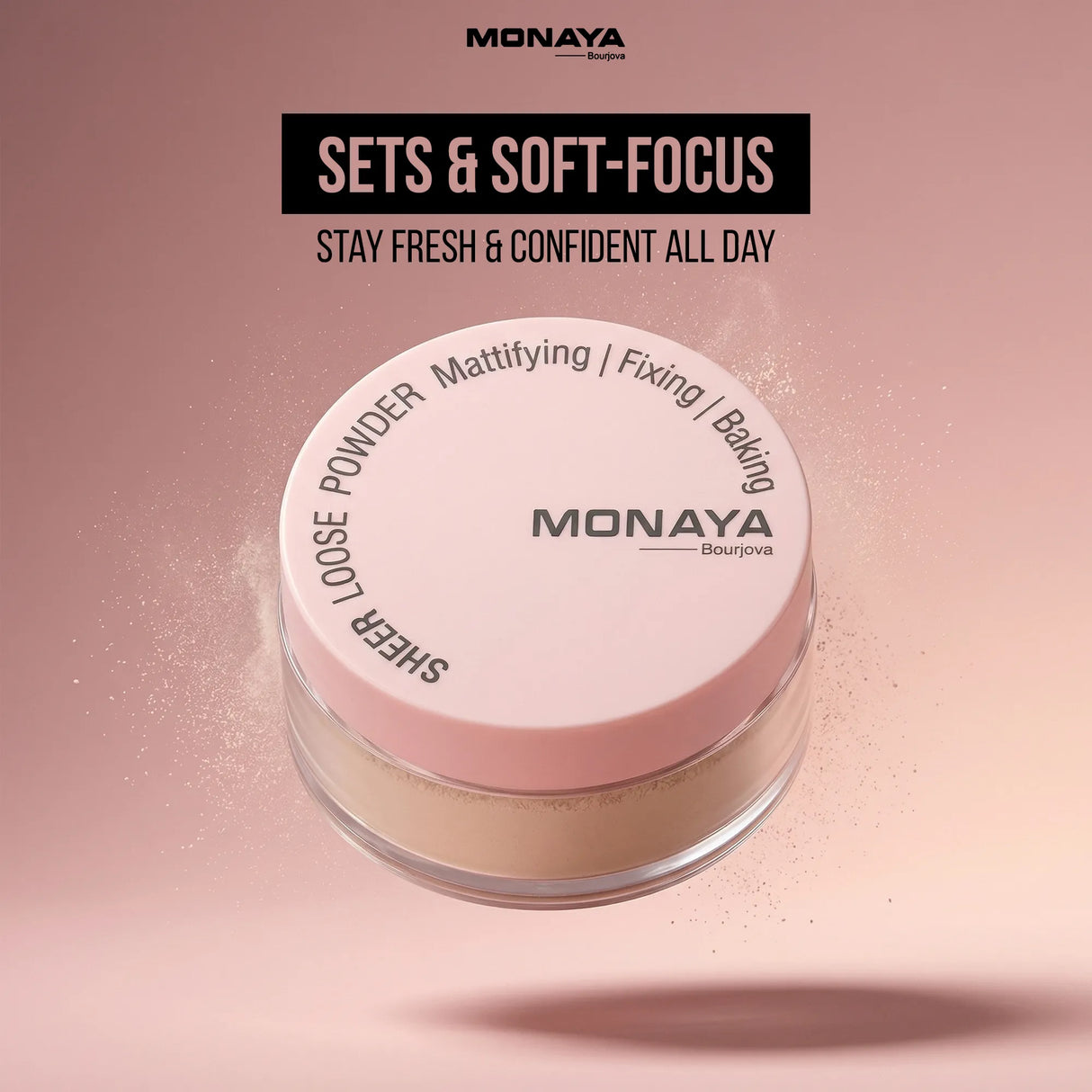 Sheer Loose Powder– Ultra-Lightweight Setting Powder, Natural Soft-Focus Finish, Oil Control, Vegan & Cruelty-Free - LP002