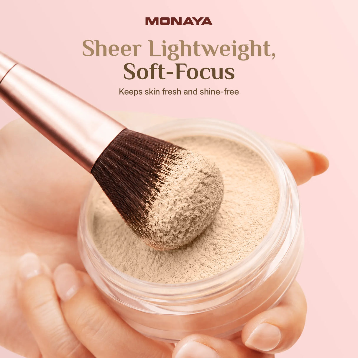 Sheer Loose Powder– Ultra-Lightweight Setting Powder, Natural Soft-Focus Finish, Oil Control, Vegan & Cruelty-Free - LP002