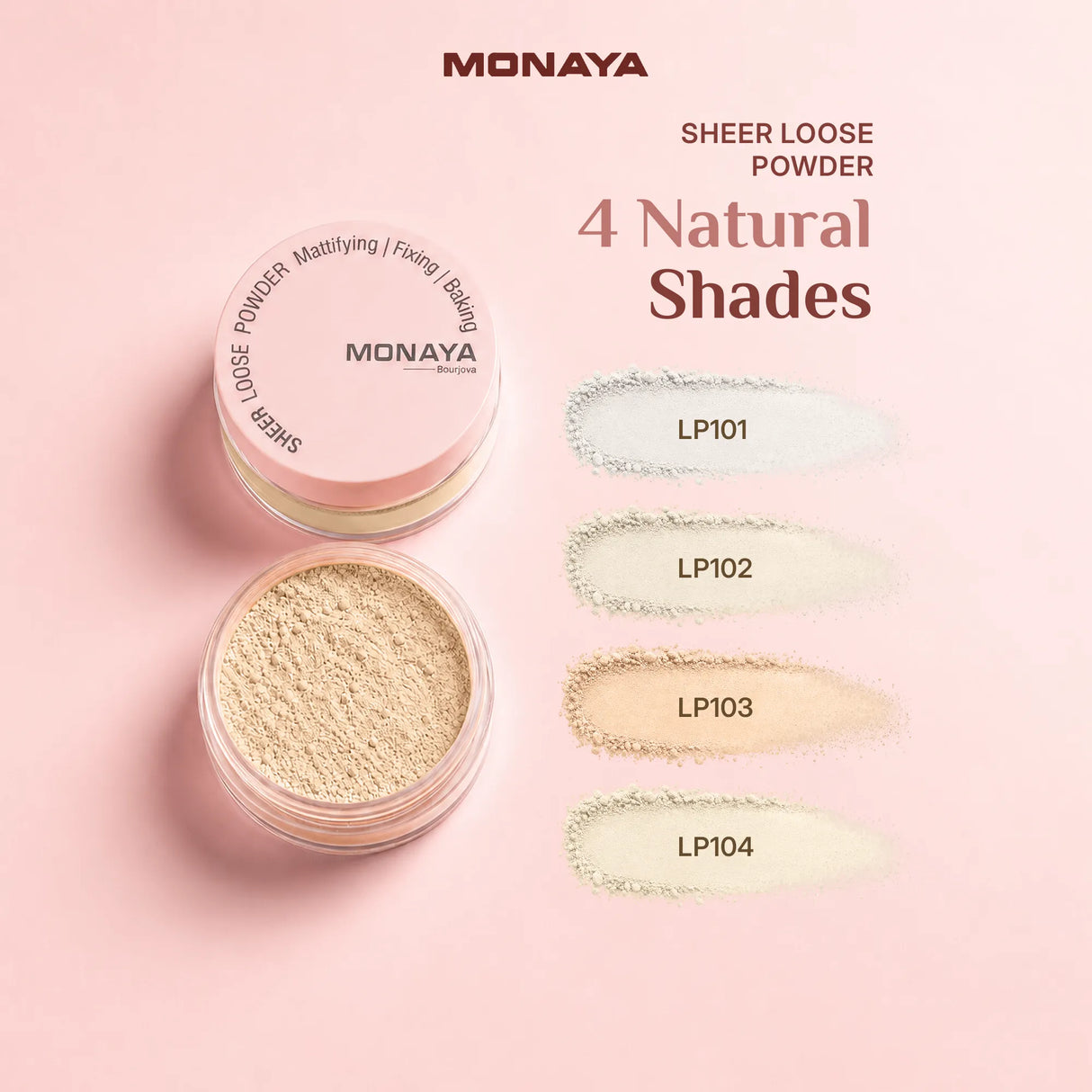Sheer Loose Powder– Ultra-Lightweight Setting Powder, Natural Soft-Focus Finish, Oil Control, Vegan & Cruelty-Free - LP002