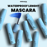 Waterproof Length Mascara – Blue Color, Velvet Volume, Lash-Lengthening Formula - M013
