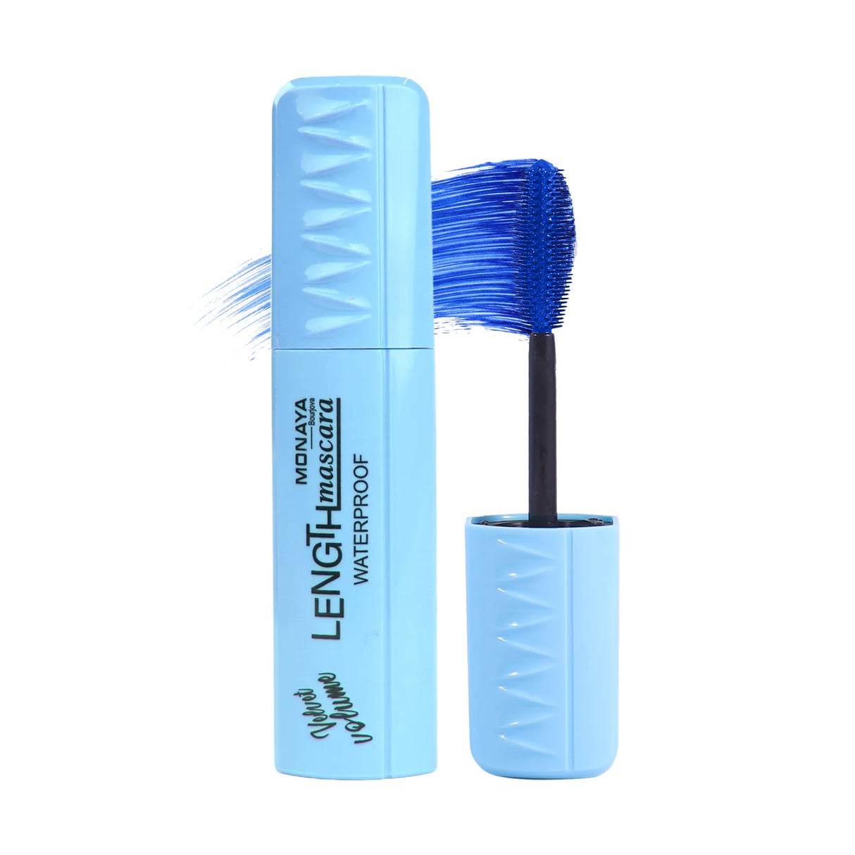 Waterproof Length Mascara – Blue Color, Velvet Volume, Lash-Lengthening Formula - M013