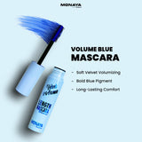 Velvet Mascara – Blue Color, Volumizing & Defining Lashes, Long-Lasting - M016