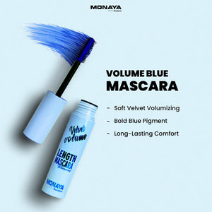 Velvet Mascara – Blue Color, Volumizing & Defining Lashes, Long-Lasting - M016