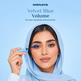 Velvet Mascara – Blue Color, Volumizing & Defining Lashes, Long-Lasting - M016