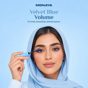 Velvet Mascara – Blue Color, Volumizing & Defining Lashes, Long-Lasting - M016