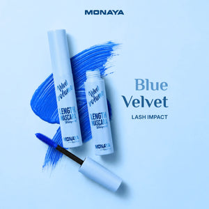 Velvet Mascara – Blue Color, Volumizing & Defining Lashes, Long-Lasting - M016