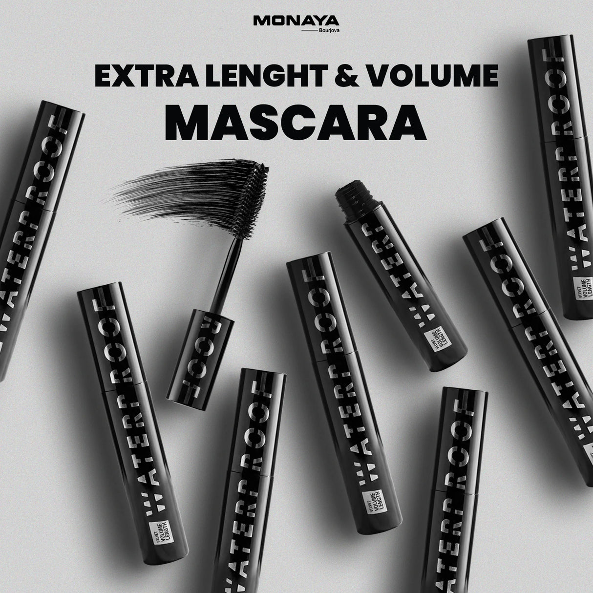 Waterproof Mascara – Volume & Length, Smudge-Proof Long-Lasting Formula - M019