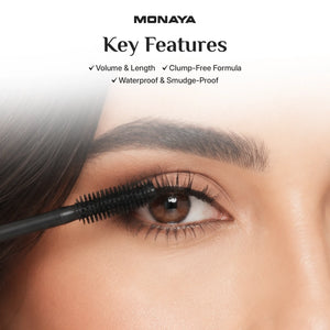 Waterproof Mascara – Volume & Length, Smudge-Proof Long-Lasting Formula - M019