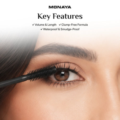 Waterproof Mascara – Volume & Length, Smudge-Proof Long-Lasting Formula - M019