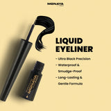 Waterproof Black Liquid Eyeliner – Intense Black,  Long-Lasting, Precision Tip - N001
