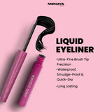 Mild Black Liquid Eyeliner, Stay All Day, Fine Brush Tip Lasting, Smudge-Proof & Transfer-Resistant (N201#) - N004
