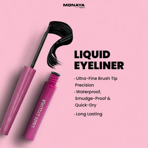 Mild Black Liquid Eyeliner, Stay All Day, Fine Brush Tip Lasting, Smudge-Proof & Transfer-Resistant (N201#) - N004