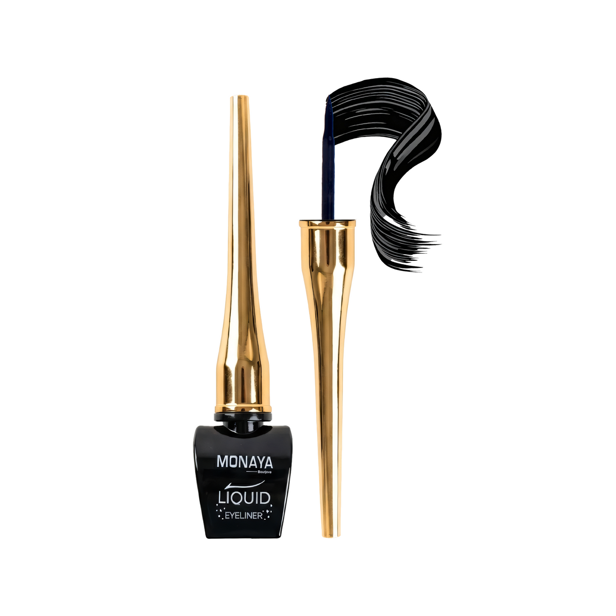 Monaya N005 Liquid Eyeliner, Stay All Day Makeup with Fine Brush Tip Lasting Satin Finish, Smudge-Proof & Transfer-Resistant(N101#)