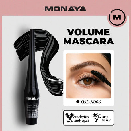 مونايا N006 قلم تحديد العيون السائل الأسود الخفيف، مكياج يدوم طوال اليوم مع طرف فرشاة دقيق، لمسة نهائية ساتانية تدوم طويلاً، مقاوم للتلطخ والانتقال (N201#) 