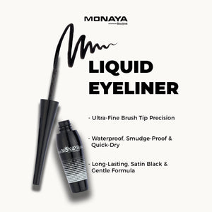 Mild Black Liquid Eyeliner, Long-Lasting Satin Finish (N201#) - N006