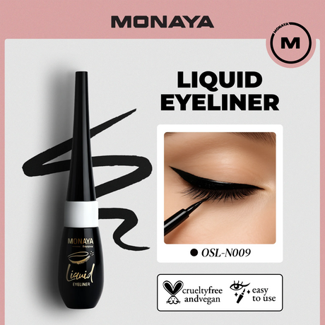 Liquid Eyeliner, Lasting Satin Finish, Smudge-Proof & Transfer-Resistant (N101#) - N009