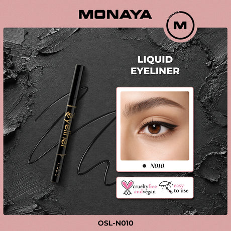 Liquid Eyeliner – Waterproof, Smudge-Proof, Long-Lasting Eyeliner - N010