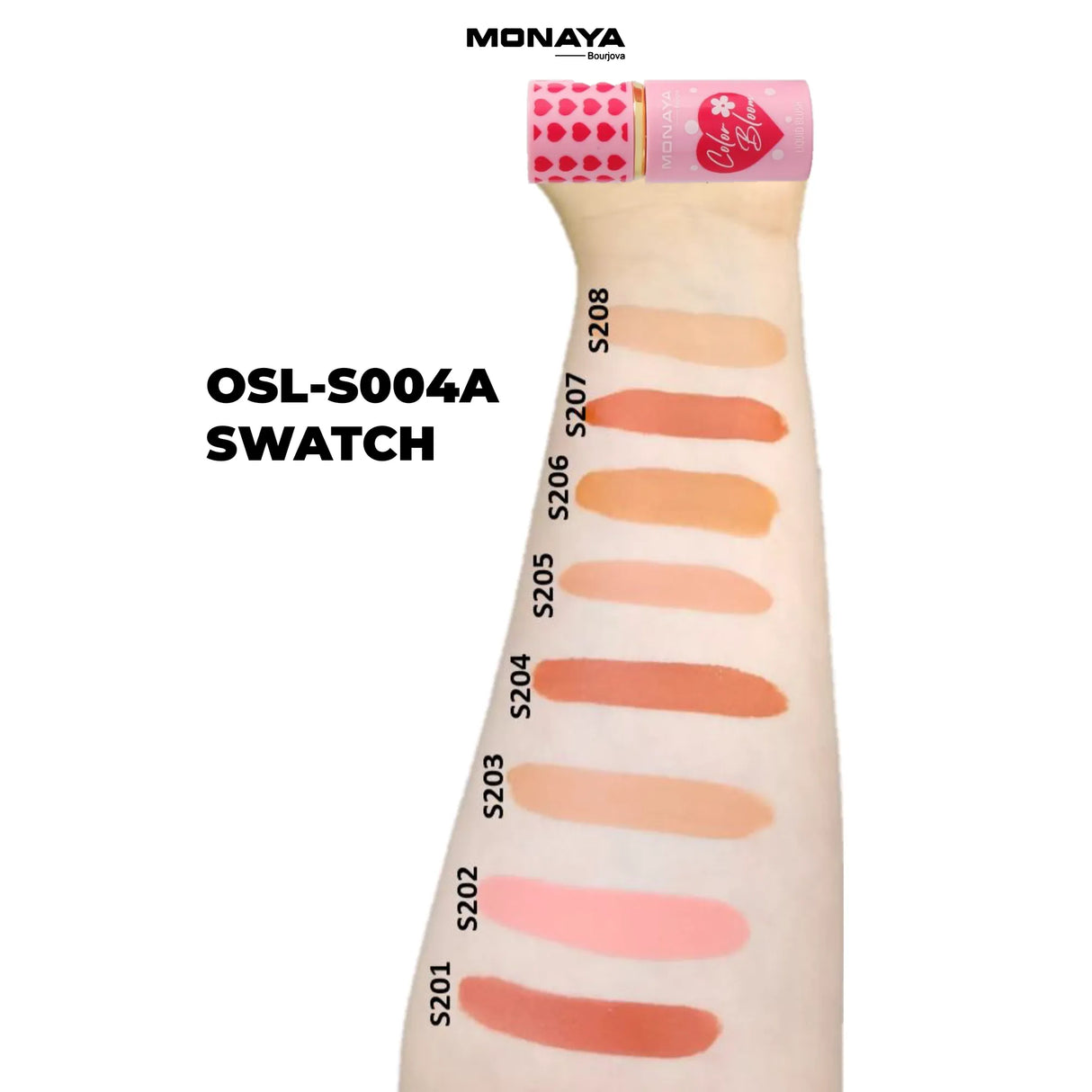 Color Bloom Matte Liquid Blush, pigmented formula, Moisturizing - 8 Shades - S004