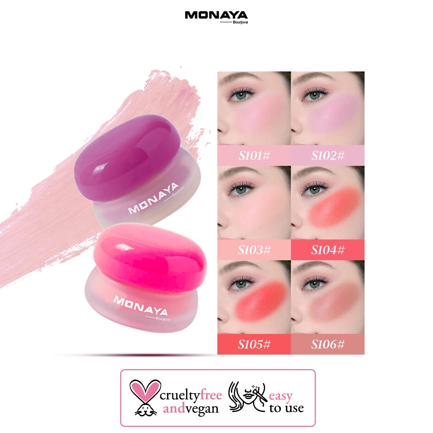 Velvet Touch Mousse Blush - 6 Soft Shades - S005