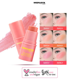 Blusher Multi Stick – Cream Blush Stick for Cheeks & Lips, Natural Finish, 6 Shades - S006