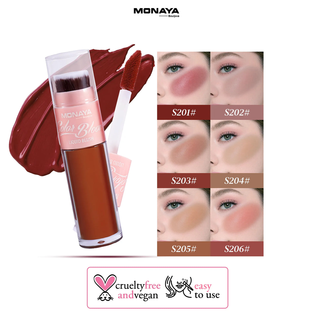 Liquid Blush – Naturally Radiant Color to Enhance Cheeks, Lightweight, 6 Shades - S007