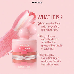 Cream Face Blush – Natural Finish, Lightweight Formula, Long-Lasting Wear - S009