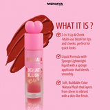 2-in-1 Liquid Blush Color Bloom for Lip & Cheek – Gel-Cream Formula , Long-Lasting Soft Flush - S010