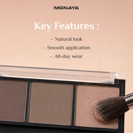 Natural Define Eyebrow Powder, Natural & Long-Lasting Formula - 3 Colors - W001