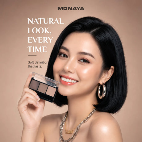 Natural Define Eyebrow Powder, Natural & Long-Lasting Formula - 3 Colors - W001