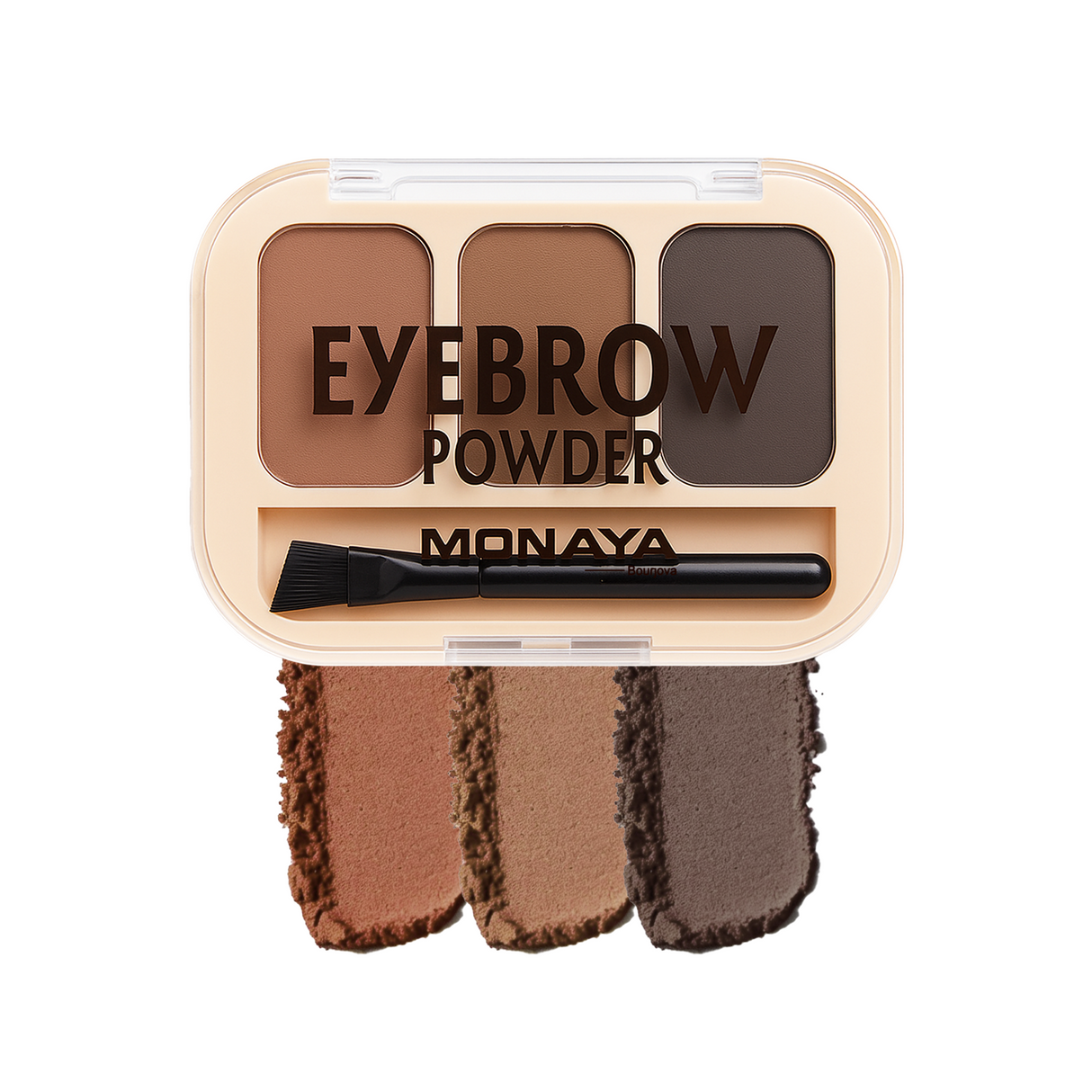 Monaya W002 Eyebrow Powder - Soft and Natural Eyebrow Powder, Helps Enhance & Define Brows, Compact Size for Purse or Travel