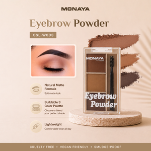 Eyebrow Powder – Long-Lasting Brow Filler, Natural Matte Finish, Smudge-Resistant, Vegan & Cruelty-Free - W003