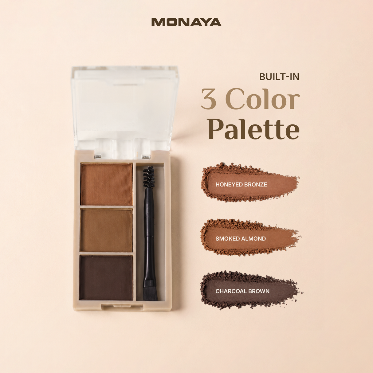 Eyebrow Powder – Long-Lasting Brow Filler, Natural Matte Finish, Smudge-Resistant, Vegan & Cruelty-Free - W003