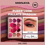 Purer Eyeshadow Palette, Highly Pigmented & Blendable, 12 Colors - Y003
