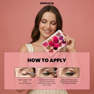 Purer Eyeshadow Palette, Highly Pigmented & Blendable, 12 Colors - Y003