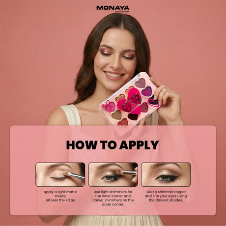 Purer Eyeshadow Palette, Highly Pigmented & Blendable, 12 Colors - Y003