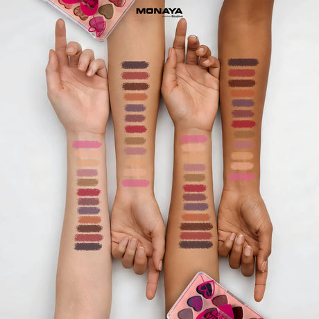 Purer Eyeshadow Palette, Highly Pigmented & Blendable, 12 Colors - Y003